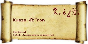 Kusza Áron névjegykártya